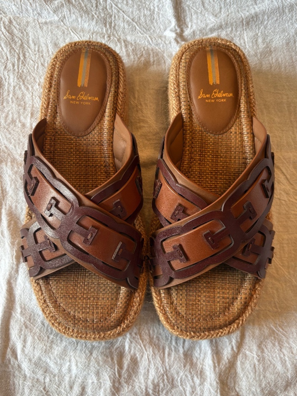 Sam Edelman raffia platform sandals